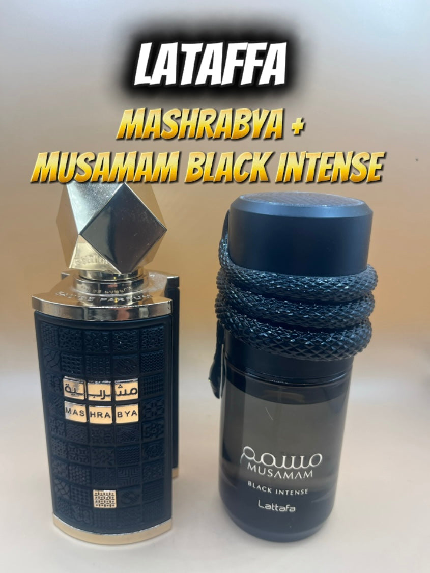Lataffa Bundle ~ Mashrabya + Musamum Black Intense
